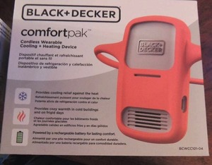 lot 96 image: BLACK and Decker cordless wearable cool  heat device  NEW