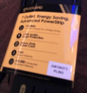 lot 123 image: 7 outlet power strip with USB