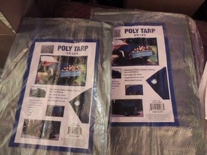 lot 106 image: 6 X 8 POLY TARPS   QTY 2   NEW