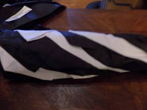 lot 54 image: BLACK & WHITE UMBRELLA W CASE  NEW
