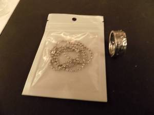 lot 166 image: NEW size 11-12  silver band and  silver ball bracelet