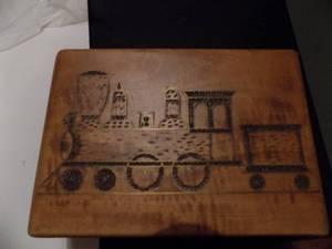 lot 280 image: Handcrafted box by Polish craftsmen inlay, carving various wood by village house- made in Poland
