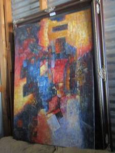 lot 100 image: approx 3ft x 4ft painting beautiful frame included