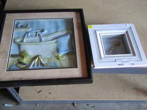 lot 139 image: qty 2 framed baby art