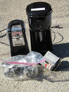 lot 157 image: can opener, coffee pot with small c cup coffee filters