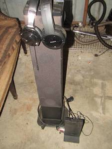 lot 242 image: icraig tower stereo system 2 pair of headphones