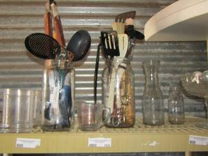 lot 268 image: kitchen utensils and jars