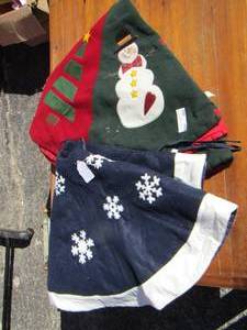 lot 282 image: qty 2 Christmas tree skirt
