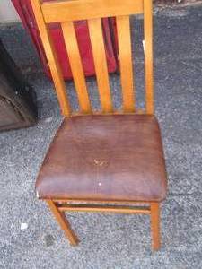 lot 288 image: padded wooden kitchen chair