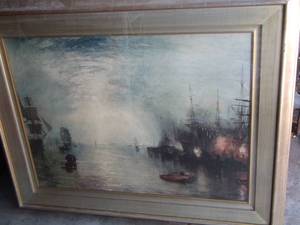 lot 11 image: Keelmen heaving coals wall art