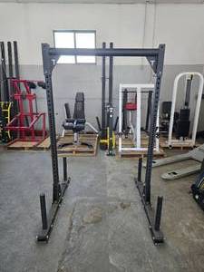 lot 48 image: Titan Fitness Bench Press  Squat Rack w Plate Holders