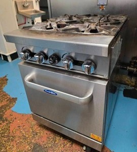 lot 12 image: Atosa Cook Rite 4 Burner Gas Range w Oven