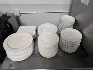 lot 15 image: Large Lot of Misc Plates & Bowls,  Approx 100 Pieces Total