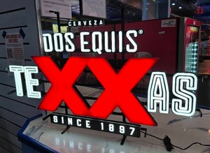 lot 37 image: Dos Equis Lighted Wall Beer Sign.  Tested