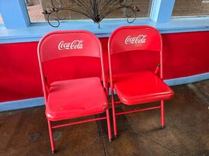 lot 46 image: Lot of 2 Coca-Cola Folding Chairs
