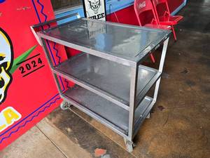 lot 48 image: Rolling Stainless Bar Cart