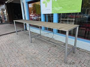 lot 50 image: Approx 16 Outdoor Table w Trex Deck Top