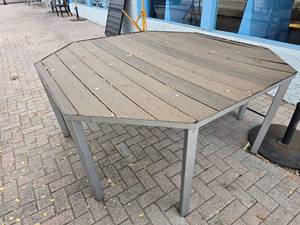 lot 54 image: Large Outdoor Table w Trex Deck Top