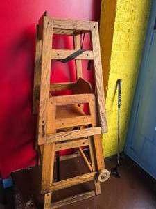 lot 68 image: Lot of 3 Wooden High Chairs