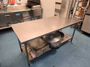 lot 72 image: Stainless Steel Prep Table.  Contents Not Included.