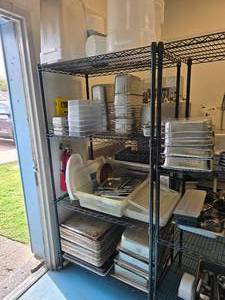 lot 75 image: Wire Shelf w Contents.  Includes everything on the shelf