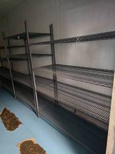lot 84 image: Lot of 2 Grey Wire Shelves