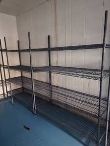 lot 85 image: Lot of 2 Grey Wire Shelves