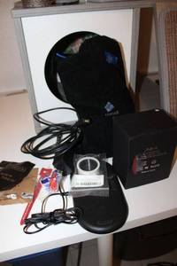 lot 80 image: Ear buds, Misc. Battery chargers, light up glasses