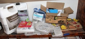 lot 191 image: Valspar Protective sealer, rat traps, outlet box, grout admix