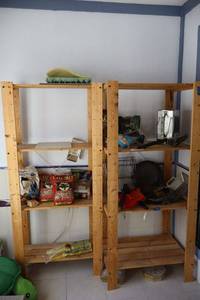 lot 31 image: Wood storage shelves - 2 total (not contents)