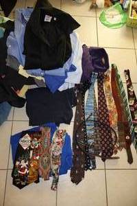 lot 152 image: Mens clothes, mostly size Medium and ties (some Christmas ties)