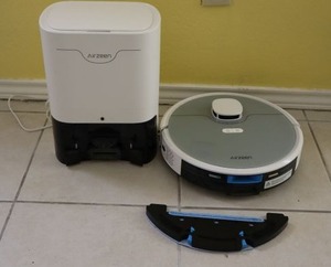 lot 155 image: AirZeen robot vacuum cleaner and dirt disposal dock