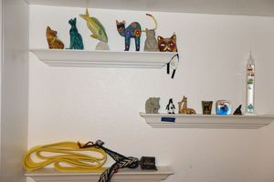 lot 140 image: Animal figurines and glass barometer