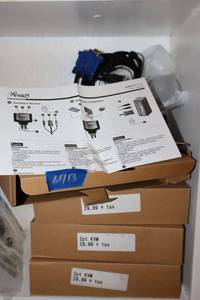 lot 113 image: Rosewill 2 pt KVM PC component cables - 4 boxes