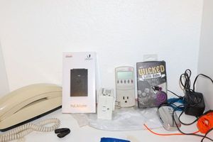 lot 103 image: Ear buds, light timers, PoE Adapter, home phone and more