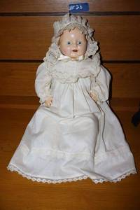lot 20 image: Vintage doll marked HORSMAN DOLLS 1985