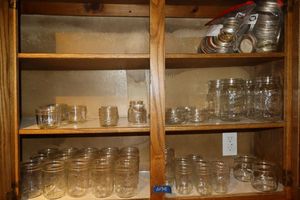 lot 38 image: Canning jars and lids