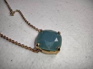 lot 228 image: Jewelry Kate Spade necklace aquamarine colored pendant