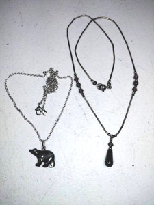 lot 236 image: Jewerly Hematite pendant necklaces