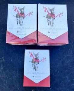 lot 50 image: Wrendale Designs Greeting Card - All Wrapped Up - Donkey - 39 packs of 8