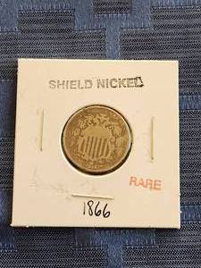 lot 78 image: 1866 Shield Nickel - rare