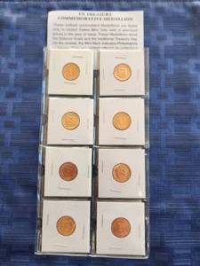 lot 81 image: US Treasury commemorative medallion set