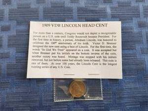 lot 104 image: 1909 VDB Lincoln Head Cent