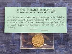 lot 124 image: 2005- 24Kt gold plated nickel of the westward journey nickel series
