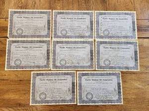 lot 117 image: Selection of vintage Pacific Western Oil Corporation - Temporary Certificates - Stamped - 12111928