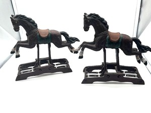lot 3 image: Cast Spring Loaded Horses