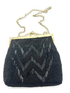 lot 17 image: Vintage Black Beaded Purse