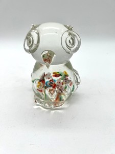 lot 30 image: Vintage Lenwile Ardalt Mellefiori Paperweight Owl