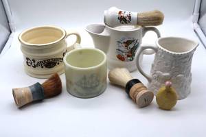 lot 35 image: Vintage Shaving Mugs