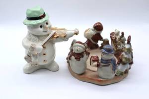 lot 49 image: Mikasa Snowman and Candle Holder